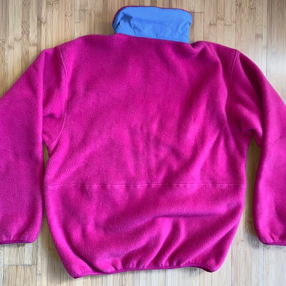 Vintage Patagonia M Hot Pink Blue Purple Half Zip Fleece Pullover Womens 12 USA - Picture 5 of 13